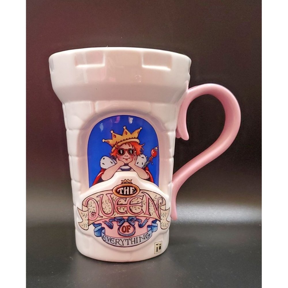 Vintage Mary Engelbreit The Queen of Everything Figural Mug Vase Telefloral 2000